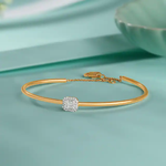 Load image into Gallery viewer, Glittering Cluster Diamond Bangle