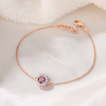Load image into Gallery viewer, Pink Champagne Diamond Bracelet