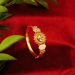 Load image into Gallery viewer, Heritage Gold Kada with Central Meenakari Design