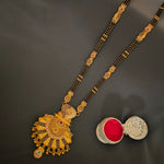 Load image into Gallery viewer, Gold Traditional Design Mangalsutra with Antique Pendant