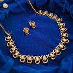 Load image into Gallery viewer, Delicate Gold Choker Necklace Set with Pearl and Diamond Accents