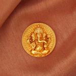 Load image into Gallery viewer, Sitting Ganesh Motif 22 Karat Gold Coin
