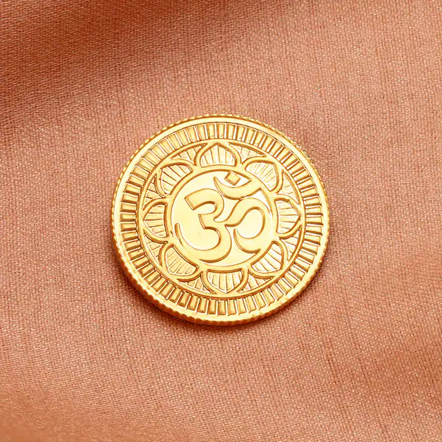 Om Motif 22 Karat 10 Gram Gold Coin