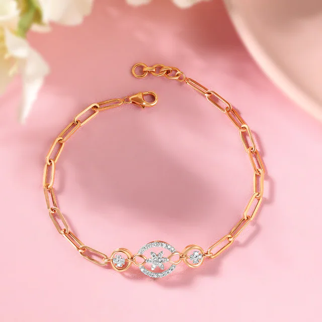 Radiant Flowers Diamond Bracelet