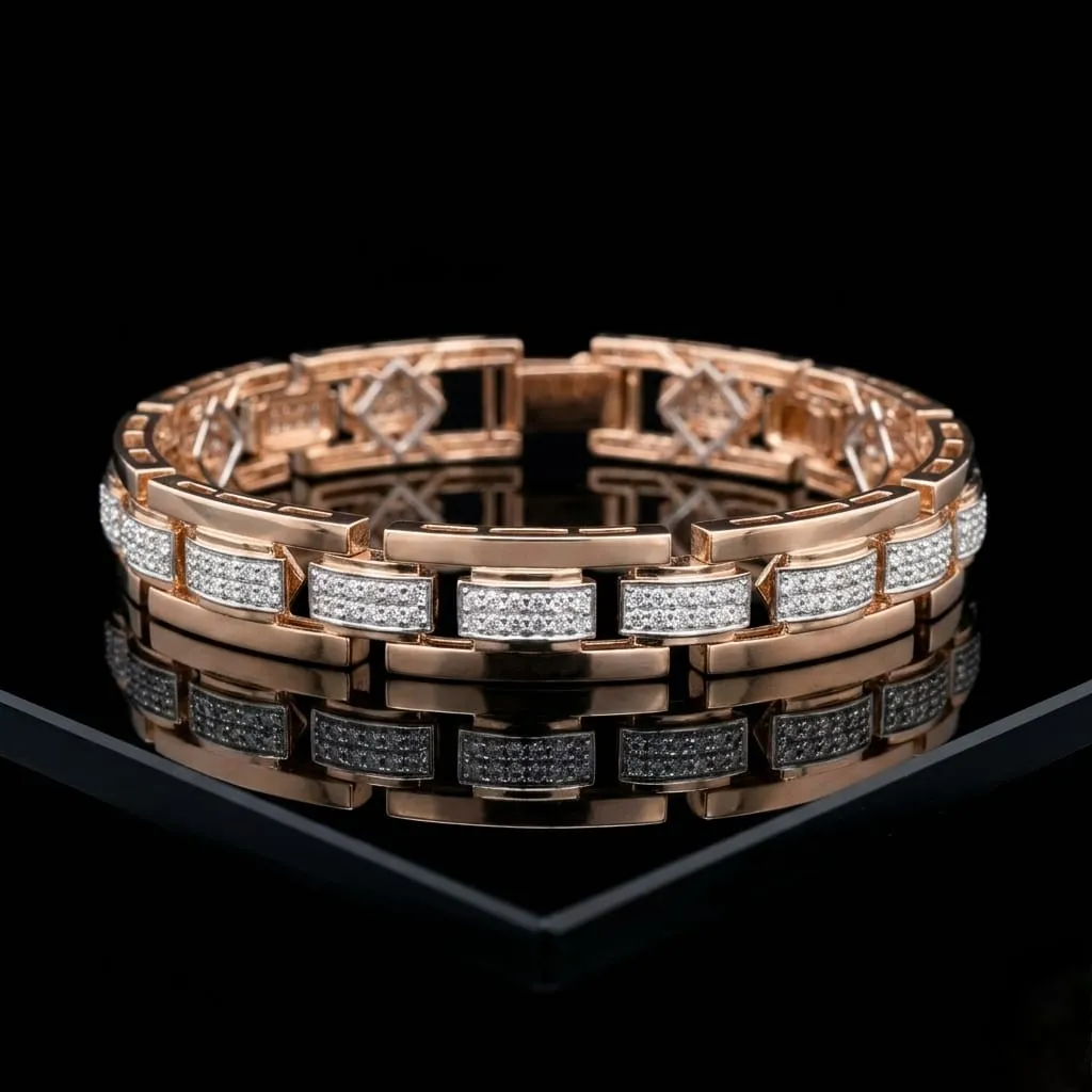 Men's Luxurios Diamond Link Bracelet